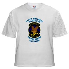319TS - A01 - 04 - 319th Training Squadron with Text - White t-Shirt