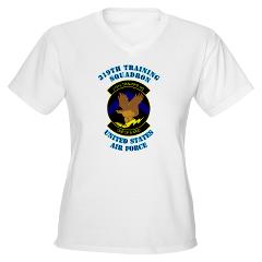 319TS - A01 - 04 - 319th Training Squadron with Text - Women's V-Neck T-Shirt