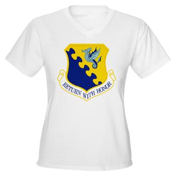 31FW - A01 - 04 - 31st Fighter Wing - Women's V-Neck T-Shirt