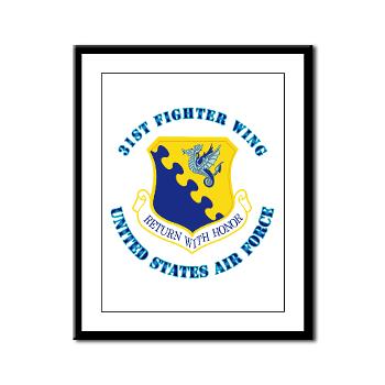 31FW - M01 - 02 - 31st Fighter Wing with Text - Framed Panel Print - Click Image to Close
