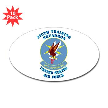320TS - M01 - 01 - 320th Training Squadron with Text - Sticker (Oval 10 pk)