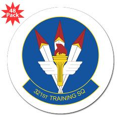 321TS - M01 - 01 - 321st Training Squadron - 3" Lapel Sticker (48 pk) - Click Image to Close