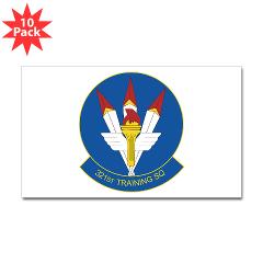 321TS - M01 - 01 - 321st Training Squadron - Sticker (Rectangle 10 pk)