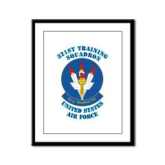 321TS - M01 - 02 - 321st Training Squadron with Text - Framed Panel Print