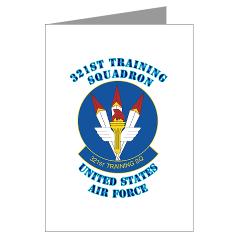 321TS - M01 - 02 - 321st Training Squadron with Text - Greeting Cards (Pk of 10) - Click Image to Close