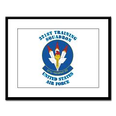 321TS - M01 - 02 - 321st Training Squadron with Text - Large Framed Print