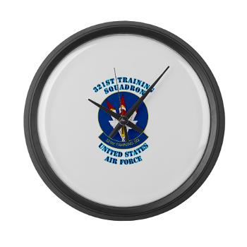 321TS - M01 - 03 - 321st Training Squadron with Text - Large Wall Clock