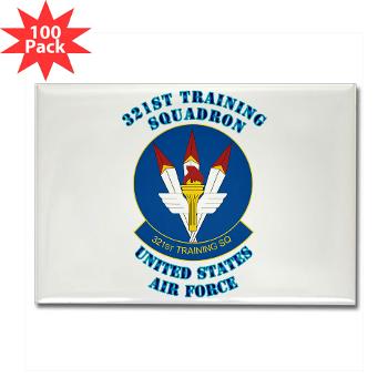 321TS - M01 - 01 - 321st Training Squadron with Text - Rectangle Magnet (100 pack)