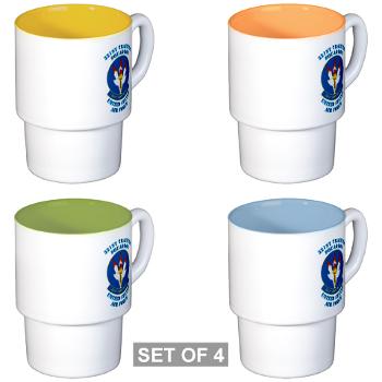 321TS - M01 - 03 - 321st Training Squadron with Text - Stackable Mug Set (4 mugs)