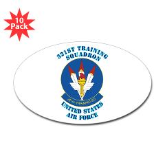 321TS - M01 - 01 - 321st Training Squadron with Text - Sticker (Oval 10 pk)