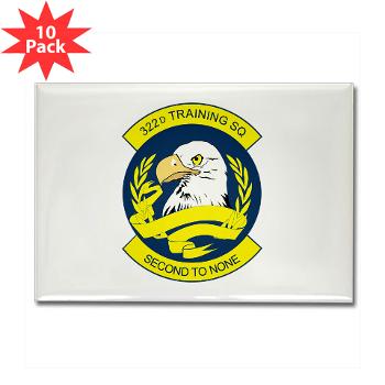 322TS - M01 - 01 - 322nd Training Squadron - Rectangle Magnet (10 pack)