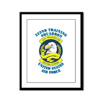 322TS - M01 - 02 - 322nd Training Squadron with Text - Framed Panel Print