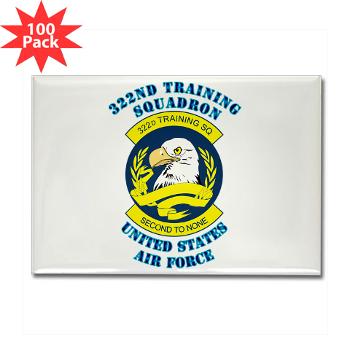 322TS - M01 - 01 - 322nd Training Squadron with Text - Rectangle Magnet (100 pack) - Click Image to Close