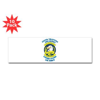 322TS - M01 - 01 - 322nd Training Squadron with Text - Sticker (Bumper 10 pk)