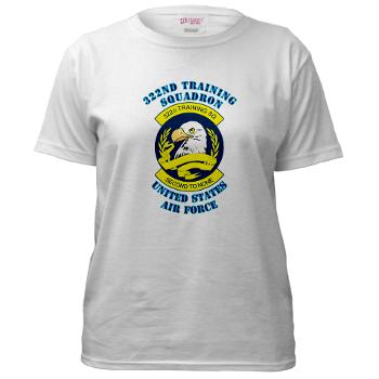 322TS - A01 - 04 - 322nd Training Squadron with Text - Women's T-Shirt