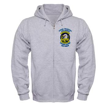 322TS - A01 - 03 - 322nd Training Squadron with Text - Zip Hoodie