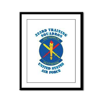 323TS - M01 - 02 - 323rd Training Squadron with Text - Framed Panel Print - Click Image to Close