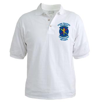 323TS - A01 - 04 - 323rd Training Squadron with Text - Golf Shirt - Click Image to Close