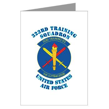 323TS - M01 - 02 - 323rd Training Squadron with Text - Greeting Cards (Pk of 10) - Click Image to Close