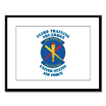323TS - M01 - 02 - 323rd Training Squadron with Text - Large Framed Print