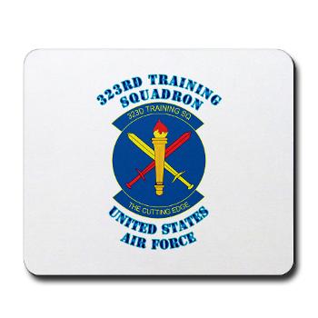 323TS - M01 - 03 - 323rd Training Squadron with Text - Mousepad