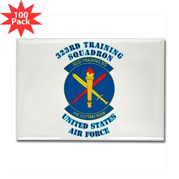 323TS - M01 - 01 - 323rd Training Squadron with Text - Rectangle Magnet (100 pack)
