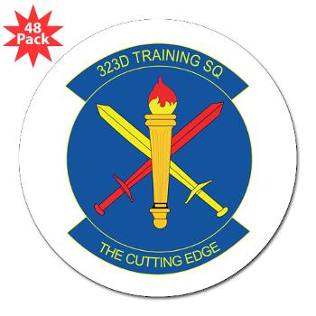 323TS - M01 - 01 - 323rd Training Squadron - 3" Lapel Sticker (48 pk)
