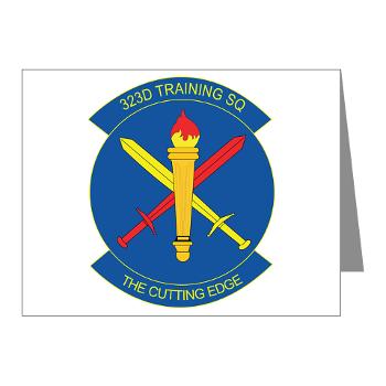 323TS - M01 - 02 - 323rd Training Squadron - Note Cards (Pk of 20) - Click Image to Close