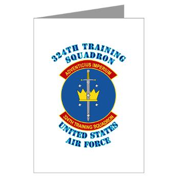 324TS - M01 - 02 - 324th Training Squadron with Text - Greeting Cards (Pk of 10) - Click Image to Close
