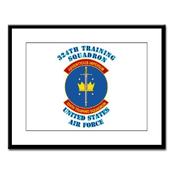 324TS - M01 - 02 - 324th Training Squadron with Text - Large Framed Print