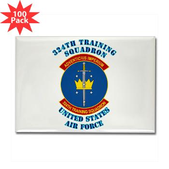 324TS - M01 - 01 - 324th Training Squadron with Text - Rectangle Magnet (100 pack)