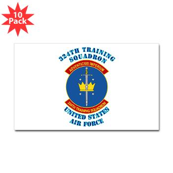 324TS - M01 - 01 - 324th Training Squadron with Text - Sticker (Rectangle 10 pk)