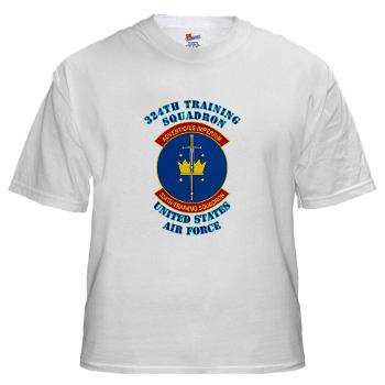 324TS - A01 - 04 - 324th Training Squadron with Text - White t-Shirt