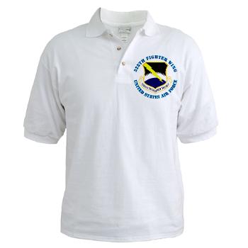 325FW - A01 - 04 - 325th Fighter Wing with Text - Golf Shirt