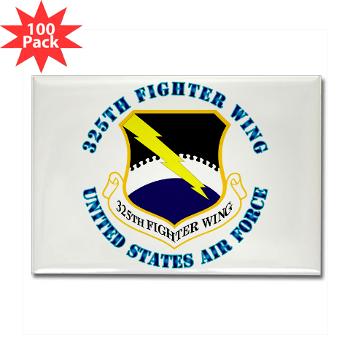 325FW - M01 - 01 - 325th Fighter Wing with Text - Rectangle Magnet (100 pack)