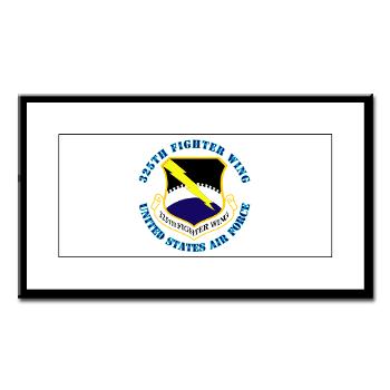 325FW - M01 - 02 - 325th Fighter Wing with Text - Small Framed Print