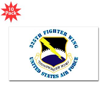 325FW - M01 - 01 - 325th Fighter Wing with Text - Sticker (Rectangle 10 pk)
