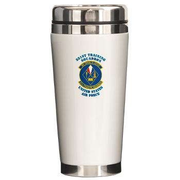 331TS - M01 - 03 - 331st Training Squadron with Text - Ceramic Travel Mug