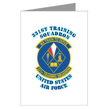 331TS - M01 - 02 - 331st Training Squadron with Text - Greeting Cards (Pk of 20)