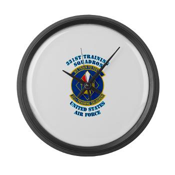 331TS - M01 - 03 - 331st Training Squadron with Text - Large Wall Clock