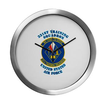 331TS - M01 - 03 - 331st Training Squadron with Text - Modern Wall Clock