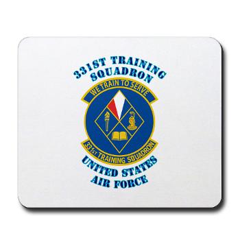 331TS - M01 - 03 - 331st Training Squadron with Text - Mousepad