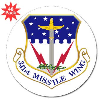 341MW - M01 - 01 - 341st Missile Wing - 3" Lapel Sticker (48 pk)