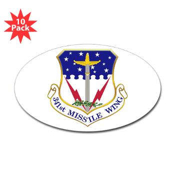 341MW - M01 - 01 - 341st Missile Wing - Sticker (Oval 10 pk)
