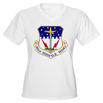 341MW - A01 - 04 - 341st Missile Wing - Women's V-Neck T-Shirt