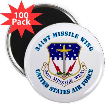 341MW - M01 - 01 - 341st Missile Wing with Text - 2.25" Magnet (100 pack)