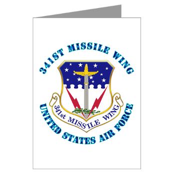341MW - M01 - 02 - 341st Missile Wing with Text - Greeting Cards (Pk of 10)