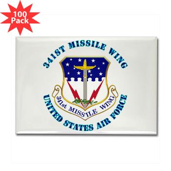 341MW - M01 - 01 - 341st Missile Wing with Text - Rectangle Magnet (100 pack)