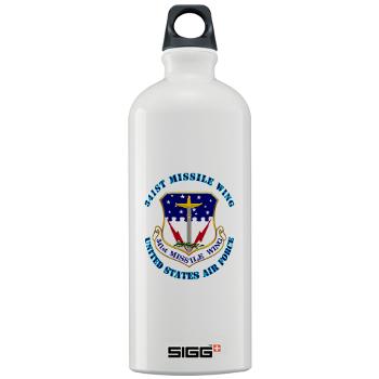 341MW - M01 - 03 - 341st Missile Wing with Text - Sigg Water Bottle 1.0L