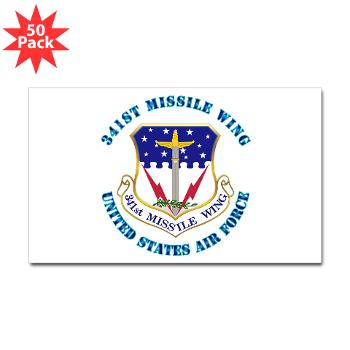 341MW - M01 - 01 - 341st Missile Wing with Text - Sticker (Rectangle 50 pk)